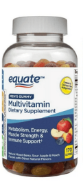 Equate Men's Multivitamin Gummies for General Health, Mixed Berry, 170 Count