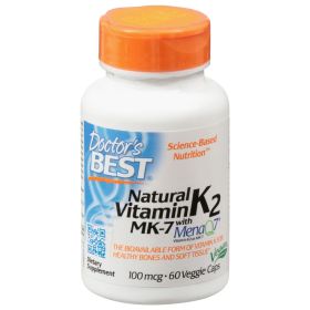 Doctor's Best - Vitamin K2 Mk-7 Menaq7 100mcg - 1 Each-60 Vcap
