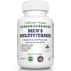 Mens Multivitamin Mineral Complex with Plant Based Extracts Multivitamin for Men Improves Overall Health Antioxidant Natural Body Support 60 Caps