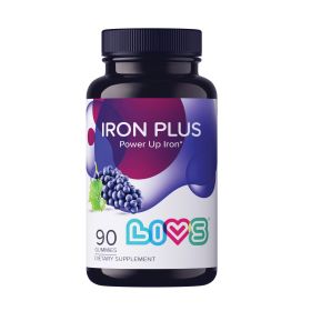 Iron Plus Gummy Vitamin Iron with Vitamin C Made in USA Gummies for Adults & Kids All Natural Gluten Free Non GMO & Vegan Supplement Gummies Grap