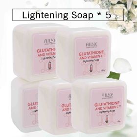 AILKE Glutathione & Vitamin C Skin Care Set, Whiten, Hydrate, Moisturizing, Skin Glowing, Even Skin Tone, For Men and Women (Color: 5 Pack Soap)