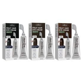 Natural Gentle Long-lasting Easy To Color Hair Cream (Option: Brownish black-3PC)